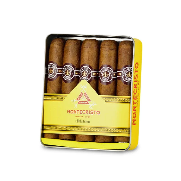 MONTECRISTO MEDIA CORONA 半皇冠鐵盒 25隻